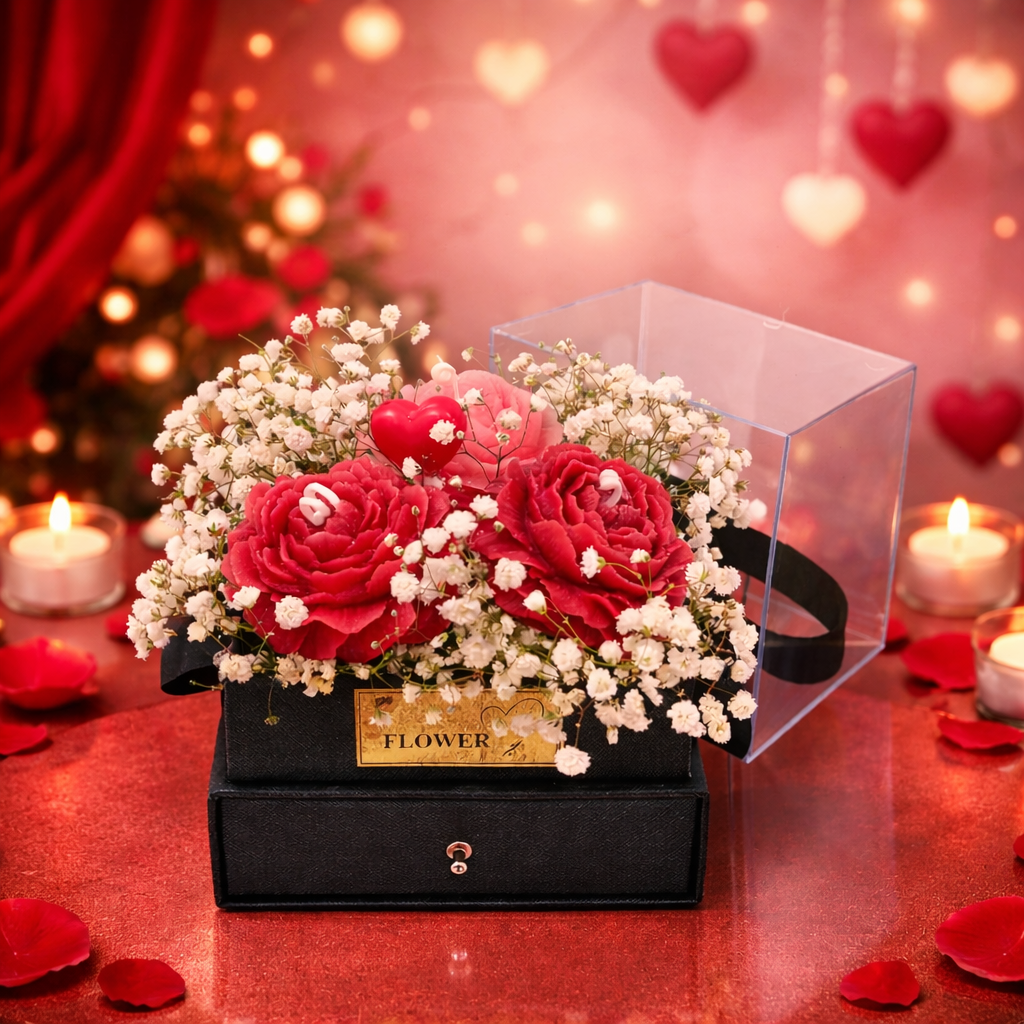 Κεριά Παιώνια Σε Plexi Box | melt me. better together